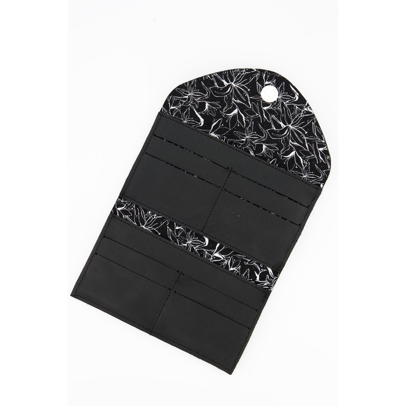Cartera para mujer, Cartera de cuero, Monedero pequeño, Regalo de cuero para ella, Cartera de mano, Cartera minimalista, Cartera delgada, Cartera plegable imagen 9