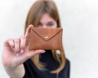 Monedero, Billetera para hombre, Regalo de cuero para él, Tarjetero, Billetera minimalista, Regalo pequeño de cuero, Estuche de cuero personalizado, MAYKO