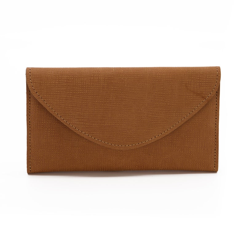Cartera para mujer, Cartera de cuero, Monedero pequeño, Regalo de cuero para ella, Cartera de mano, Cartera minimalista, Cartera delgada, Cartera plegable imagen 6