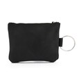 Black Leather clutch Purse, Bridal Party Gifts, Bridesmaid Gifts, Gift For Women, Bracelet Wristlet purse, Zipper Pouch with metal ring product logo