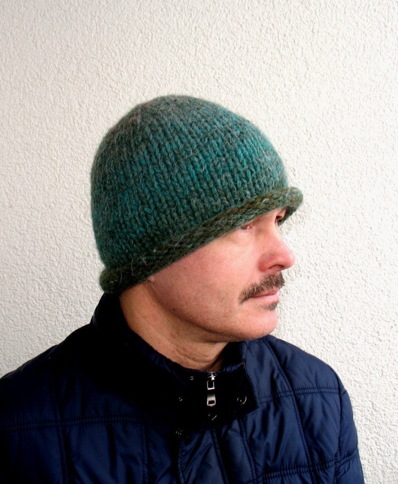 Mens Winter Hat 100% Natural Icelandic and Sheep Wool Cap ECO - Etsy