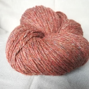 Dundaga tweed wool yarn  Natural rustic wool yarn  Orange tweed yarn  Lace 6/2 yarn