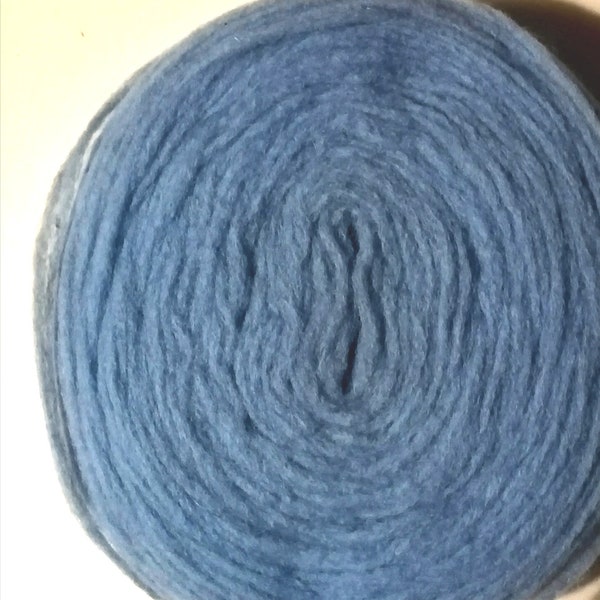 Dundaga unspun wool Blue pre yarn Pencil roving 2-ply Untwisted wool yarn  Spinning or felting fiber