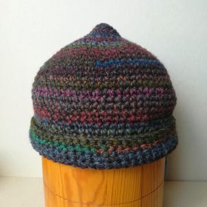 Mens fisherman beanie  Wool handmade hat  Natural pure wool hat  Mens cap  Dundaga wool and merino wool