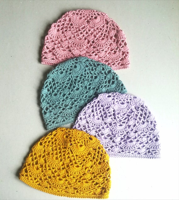 Women's summer hat  Crochet summer lace hat  Boho summer hat  Cotton crochet hat  Vintage style hat  Mini hat  Handmade hat