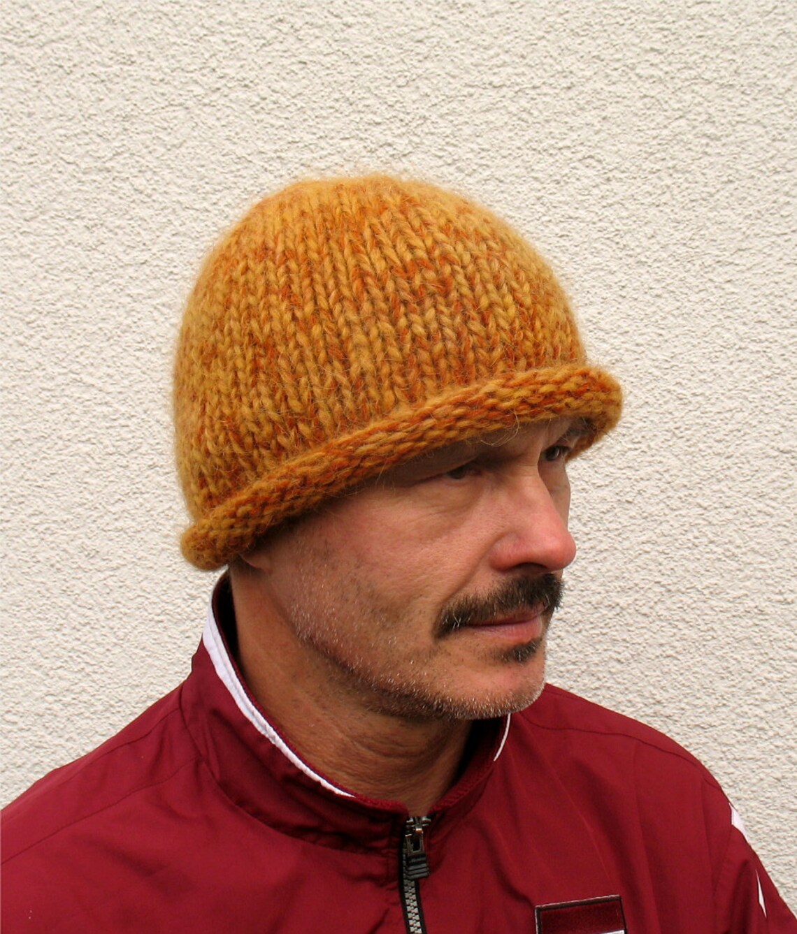 Mens Winter Hat 100% Natural Icelandic Wool ECO Yellow Hat - Etsy