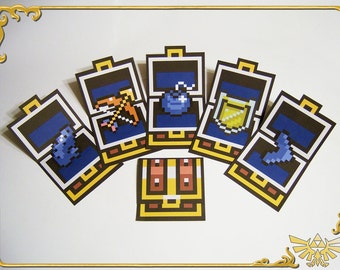 YOUR CHOICE - 5 Count - Link to the Past Treasure Chest Greeting Cards