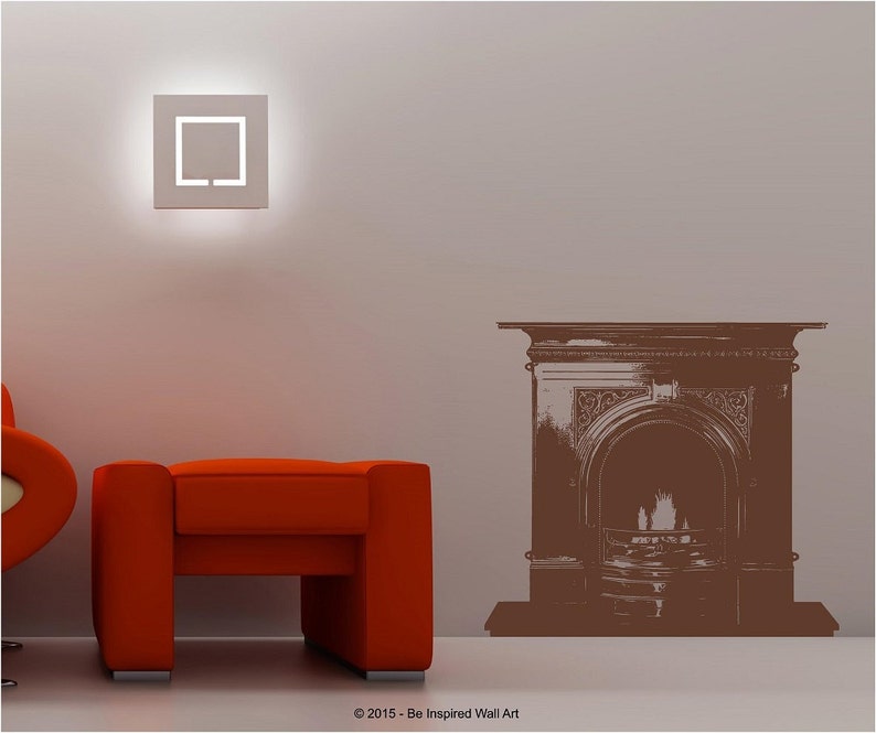 FIREPLACE Wall Art Sticker 5 DESIGNS Etsy