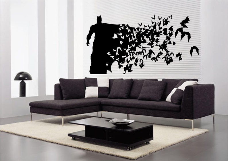 Batman Large Size Wall Decal Wall art Sticker Etsy