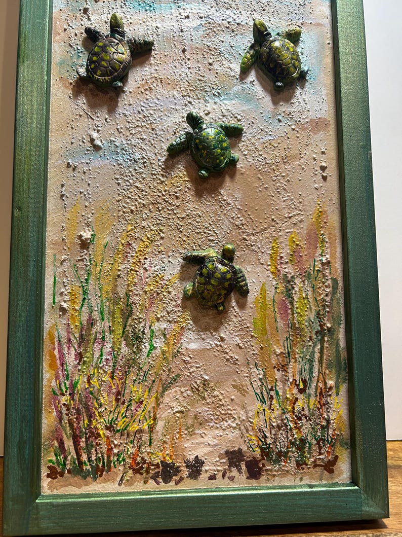 Baby Sea Turtles Scurry to Ocean Water Wall Panel. Etsy