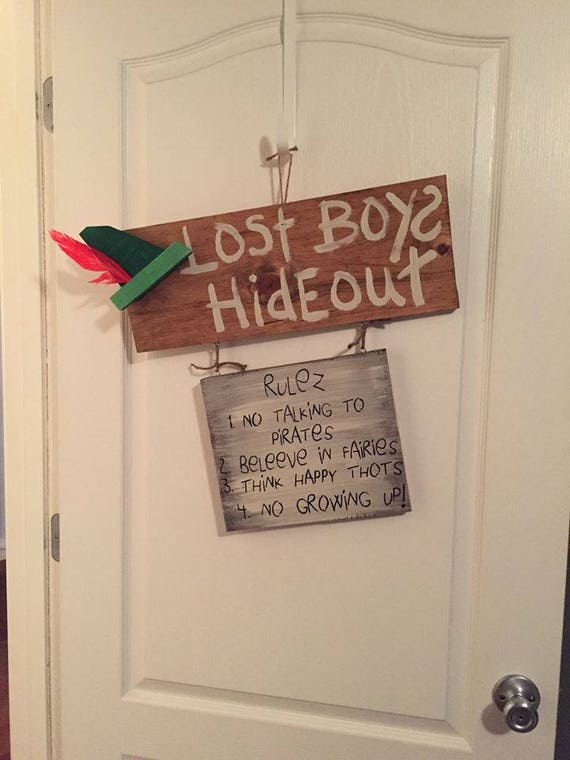 Lost Boys Hideout Door Sign Peter Pan Etsy