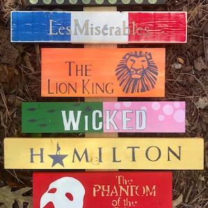 Broadway Musicals Directional Signpost Signs