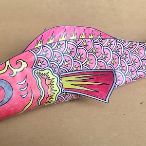 Japanese Koi Flag (koinobori) printable template for Children&#39;s Day