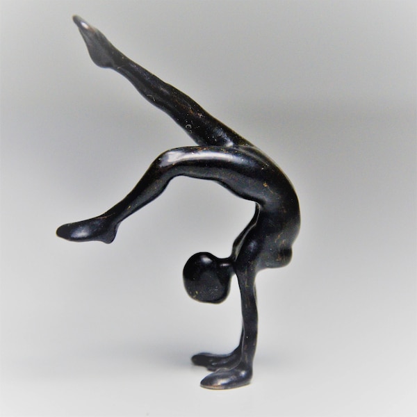 Small Bronze Handstand Figure