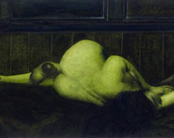 Figure Painting of reclining nude