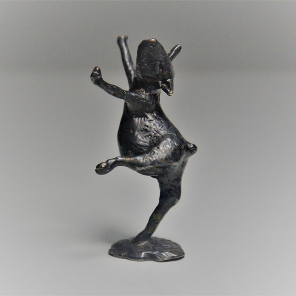 Chèvre dansante petite figurine en bronze