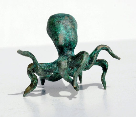bronze octopus etsy