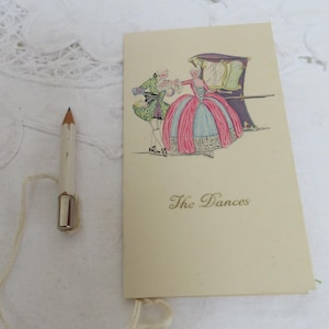 Vintage Tanz Karte gedruckt mit Original Bleistift - 1930s/1940's - Blank & Unused - Downton Abtei/Gatsby/Ball/Bridgerton - 10 Stück