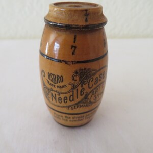 Vintage/Antique German Wood/Treen Needle Holder by Asbro - 1800&#39;s - Sewing/Needlework
