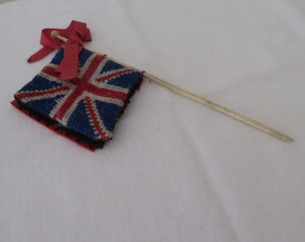 Vintage Hand Made Union Jack Tapestry Needle Book Flag - 1940's - Make Do and Mend/WWII/Sewing/Needlework/Commemorative/Royalty