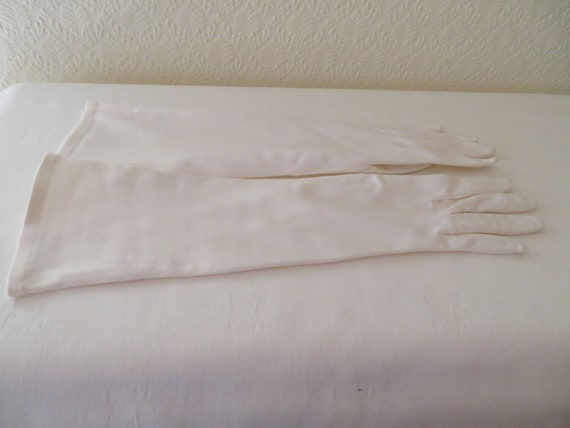 Vintage Classic Dark Ivory Stretch Matt Satin Mid… - image 3