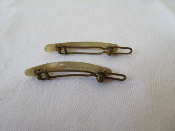 Vintage/Art Deco Miniature Pair of Pearlised Luci… - image 2