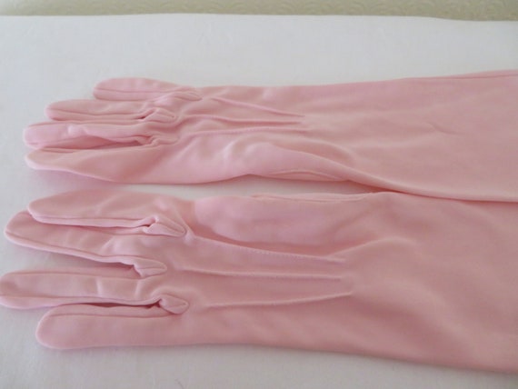 cream elbow length gloves