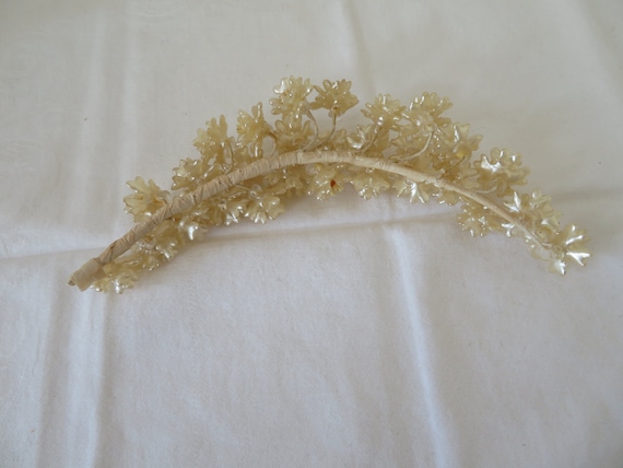 Vintage Authentic Art Deco Wax Flower Tiara/Crown… - image 9