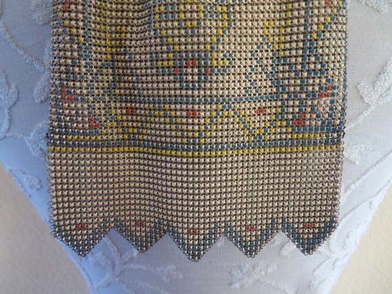 Vintage/Antique Painted Enamel Chain Mail/Mesh Ev… - image 5