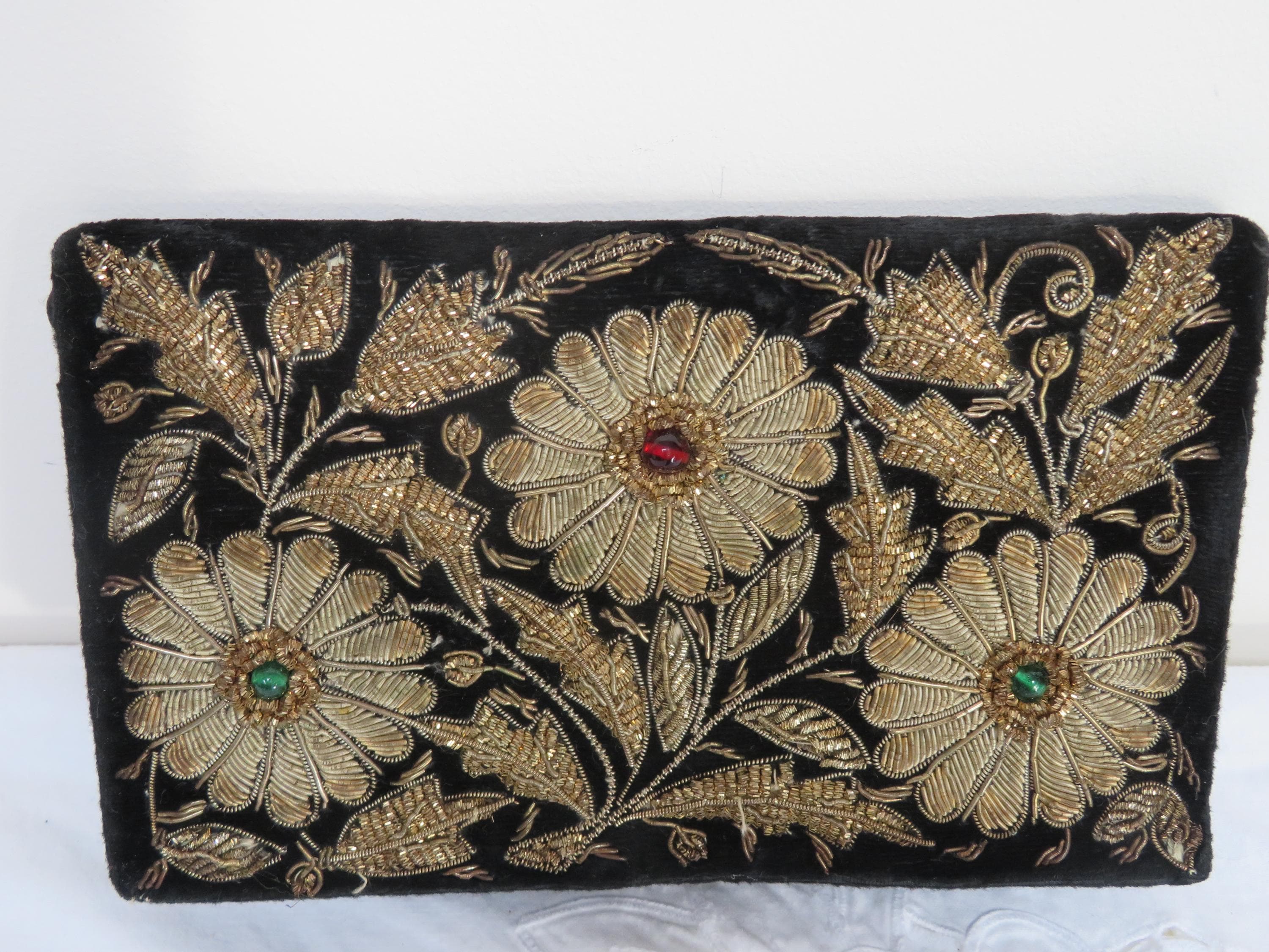Vintage Black Velvet Zardozi Evening/occasion Bag/purse by Faith