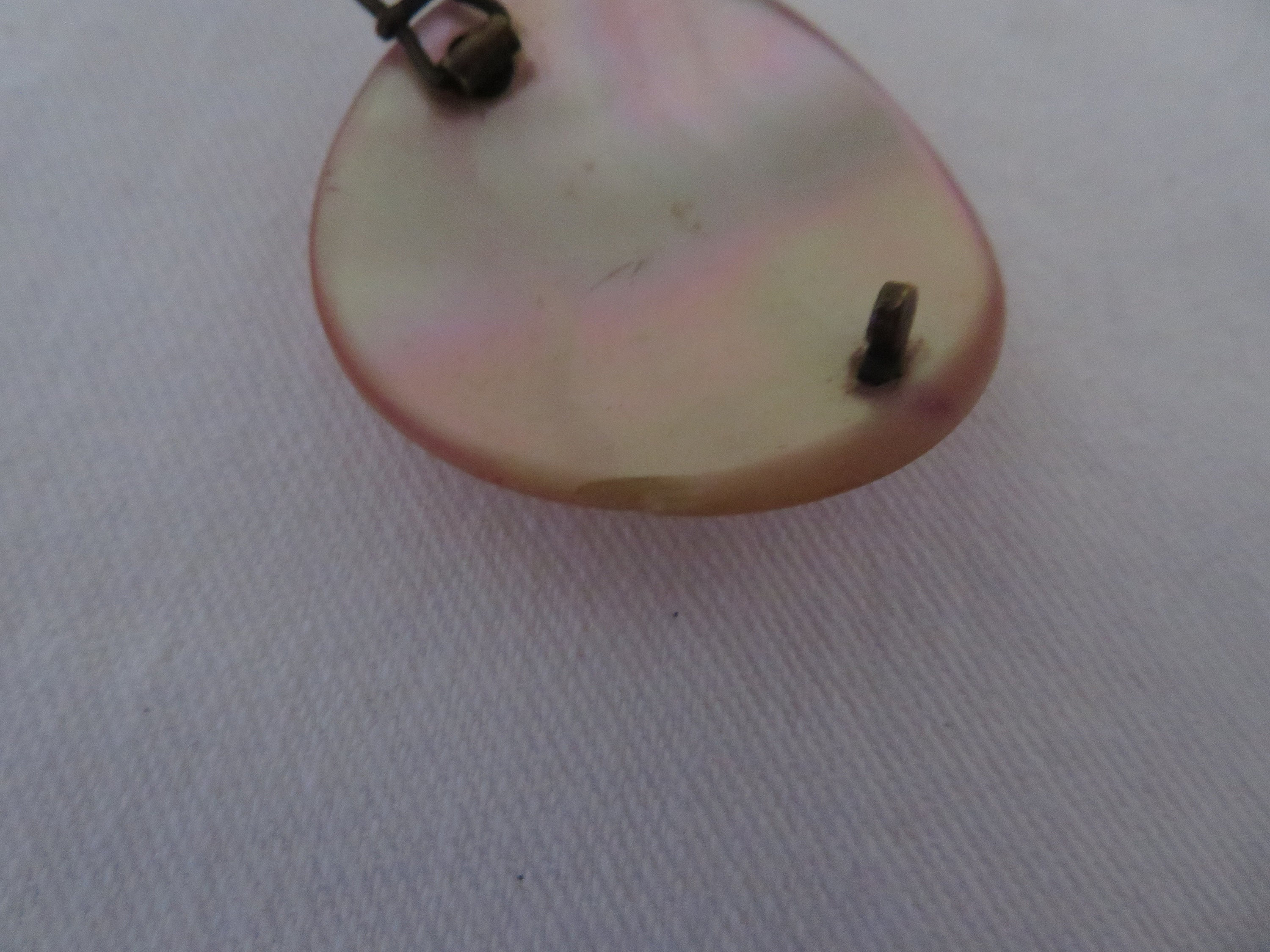 Vintage hand carved mother of pearl hair clip Mother of Pearl Large Crystal Claw Clip – Hjanejewels main image 2