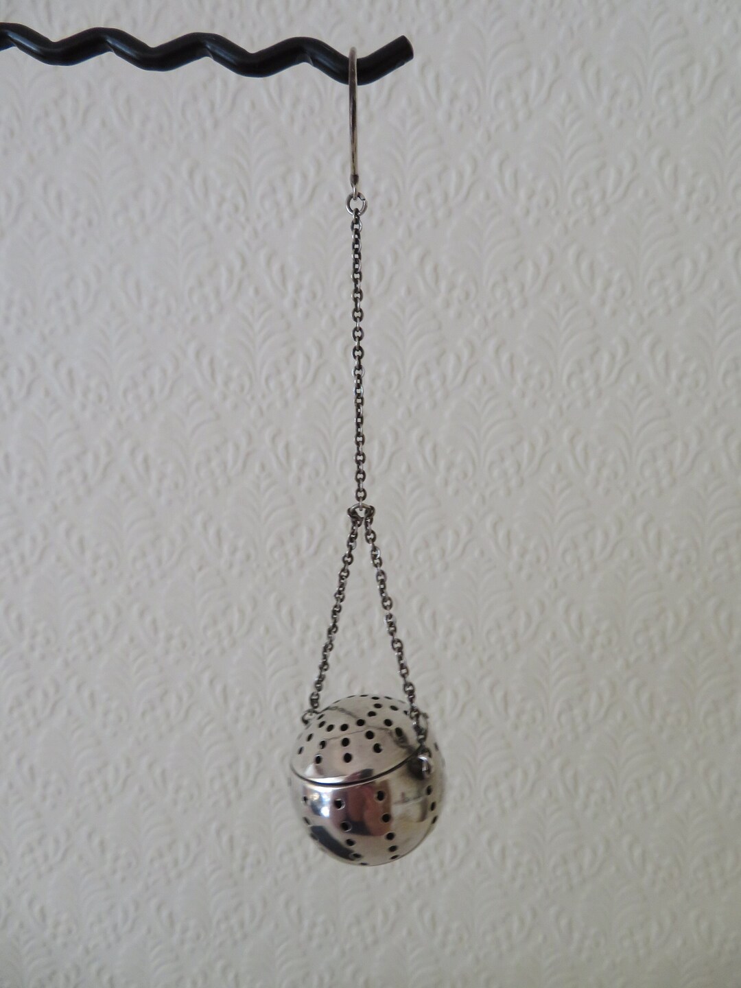 Antique Sterling Silver Tea Infuser Ball/strainer/diffuser on Chain ...
