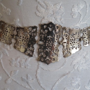 Antique Silver Plated (EPNS) Chain Mail & Art Nouveau Panel Nurses Belt - Back Fastening