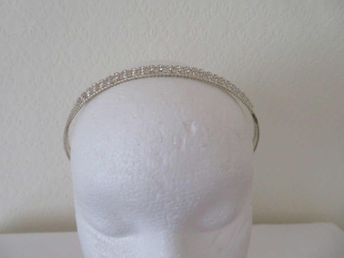 Vintage Headband/ Alice Band/Tiara/Crown with Double Row of Etsy