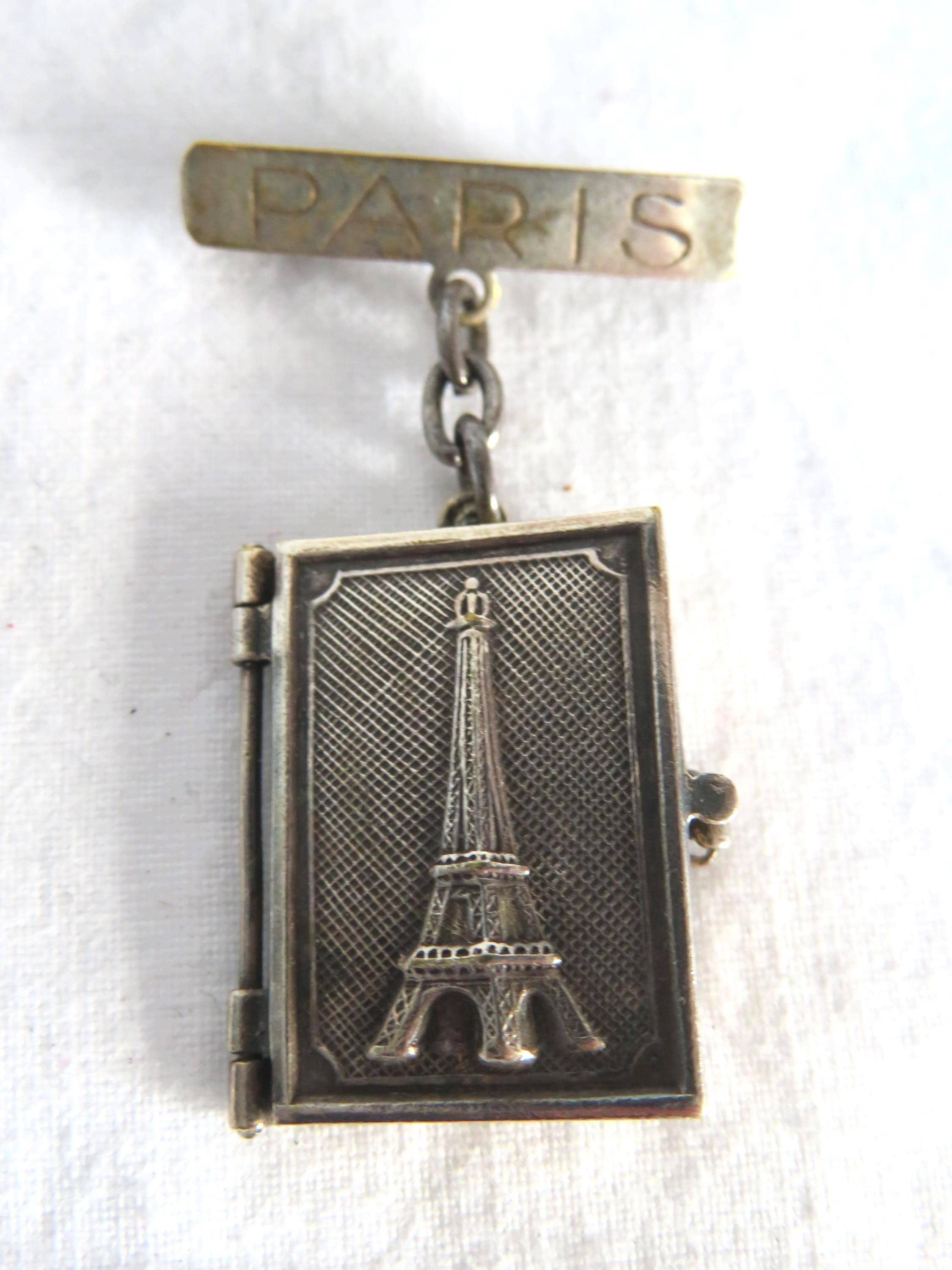 Art Deco Silver Plated Souvenir Paris & Eiffel Tower Photobook