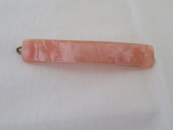 ヴィンテージ ミディアム ピンク パール ルーサイト 長方形ヘア