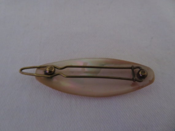 Vintage/Antique Oval Ivory Mother of Pearl Hand C… - image 5