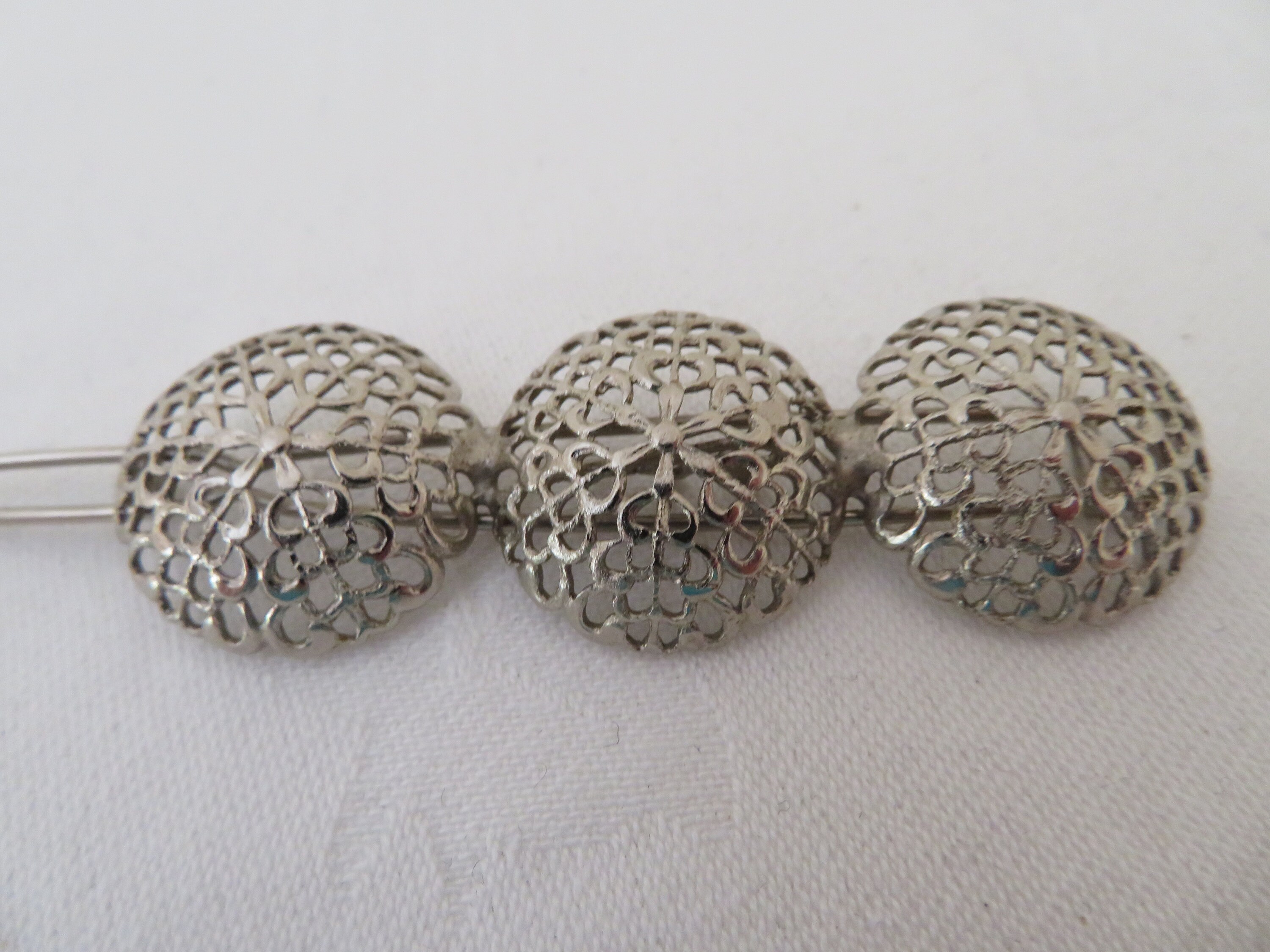 Vintage 1950’s silver tone hair clip barrette BEAUTIFUL 1950s Sparkling Rhinestones Hair Clip, Hair  main image 4