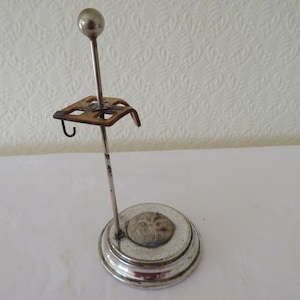Vintage Silver Plated (EPNS) and Faux Tortoiseshell Celluloid Hat Pin & Watch/Jewellery Holder/Stand - 1910 - Edwardian