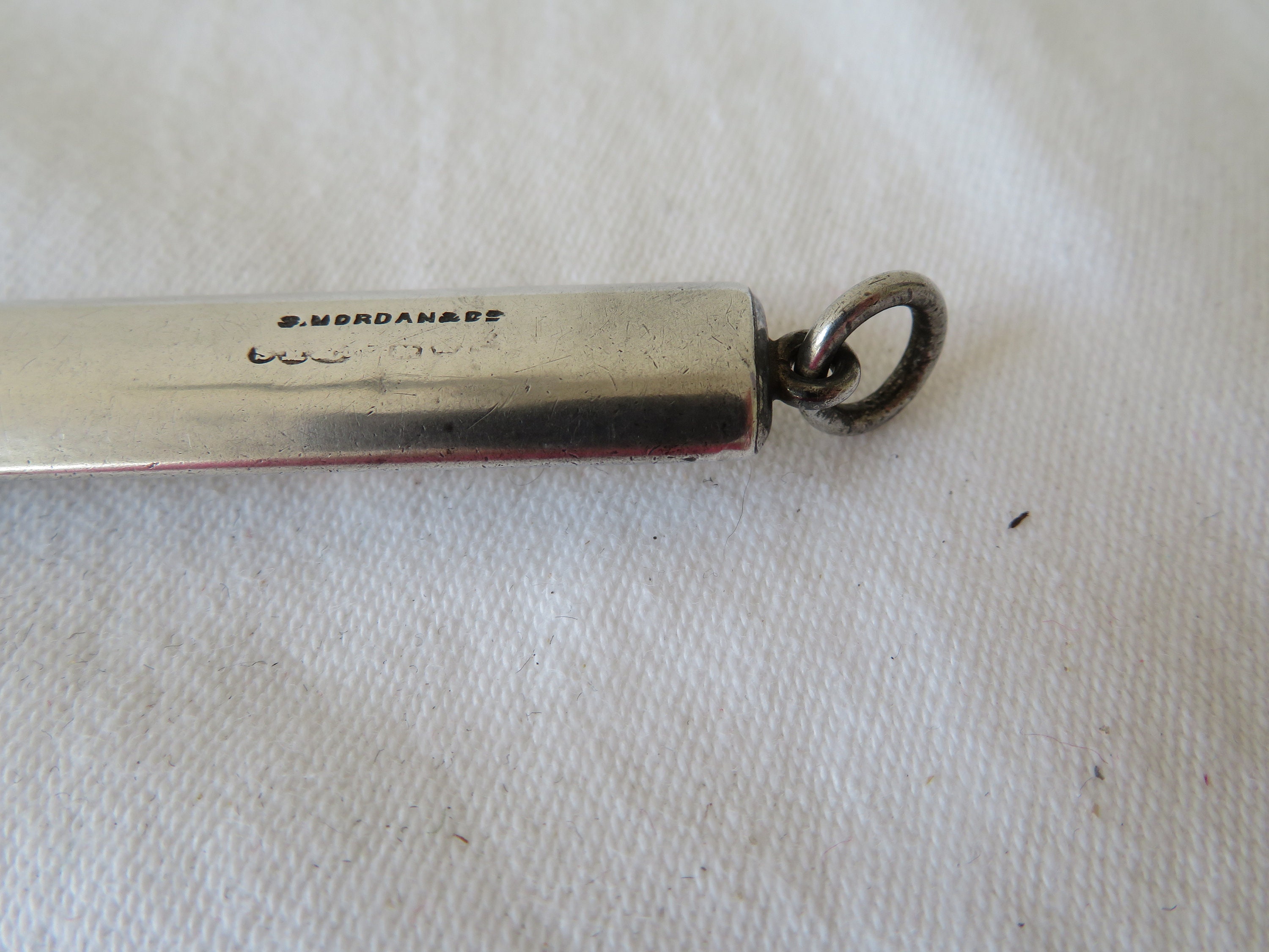 Crayon De Chasse Antique En Argent Massif, Style Victorien, Vers 1850-1899, Bon état