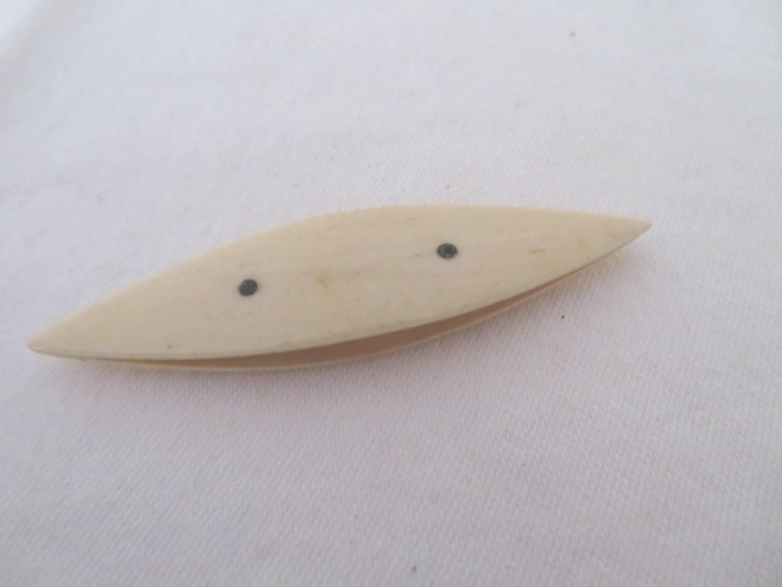 Antique Hand Carved Bone Tatting Shuttle - 1800's - Tatting, Knot Work ...
