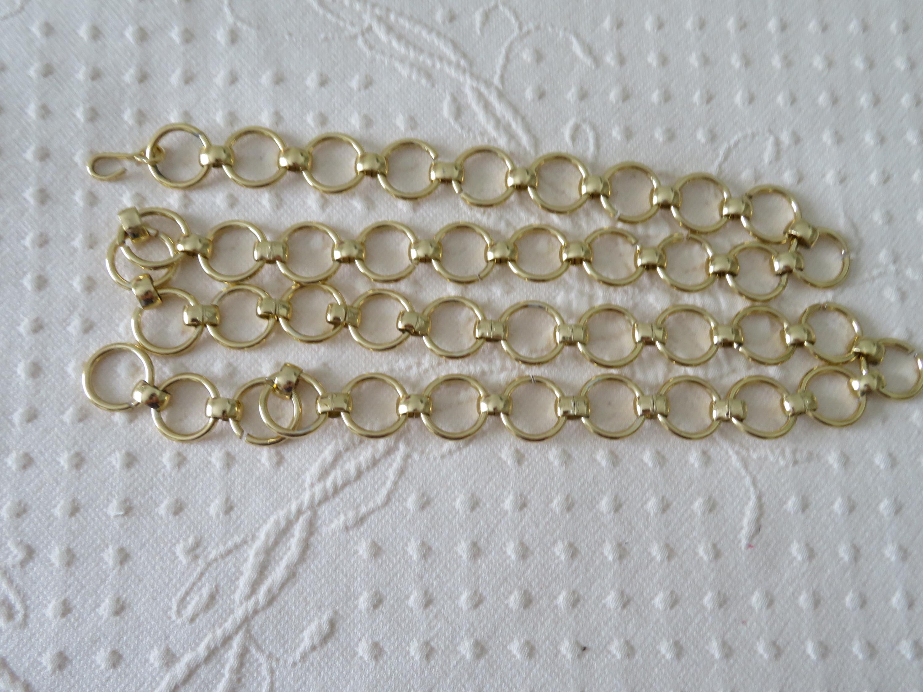 Vintage Gold Tone Round Link Chain Belt - Mod/gogo/twiggy  display picture 3
