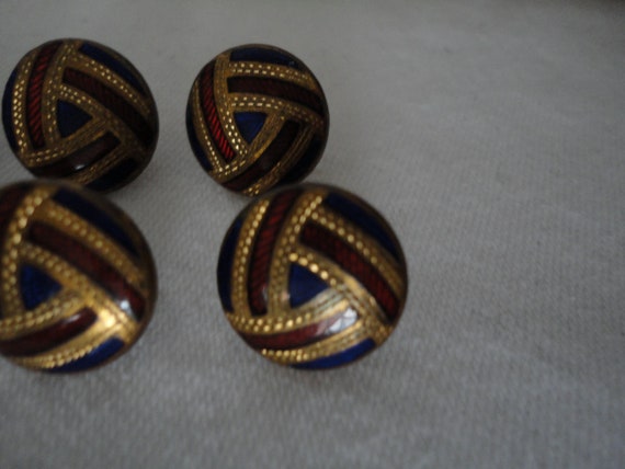 Vintage/Antique/Edwardian Enamel Dress Button Set… - image 3