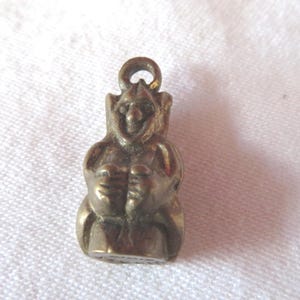 Vintage/antiek messing Lucky "Sussex Pixie"-bedel/hanger/sleutelhanger/pijpsabotage - jaren 1920