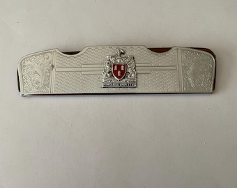 Vintage Souvenir Comb with Chrome Cover & Enamel Coat of Arms, Newcastle Upon Tyne 1950s