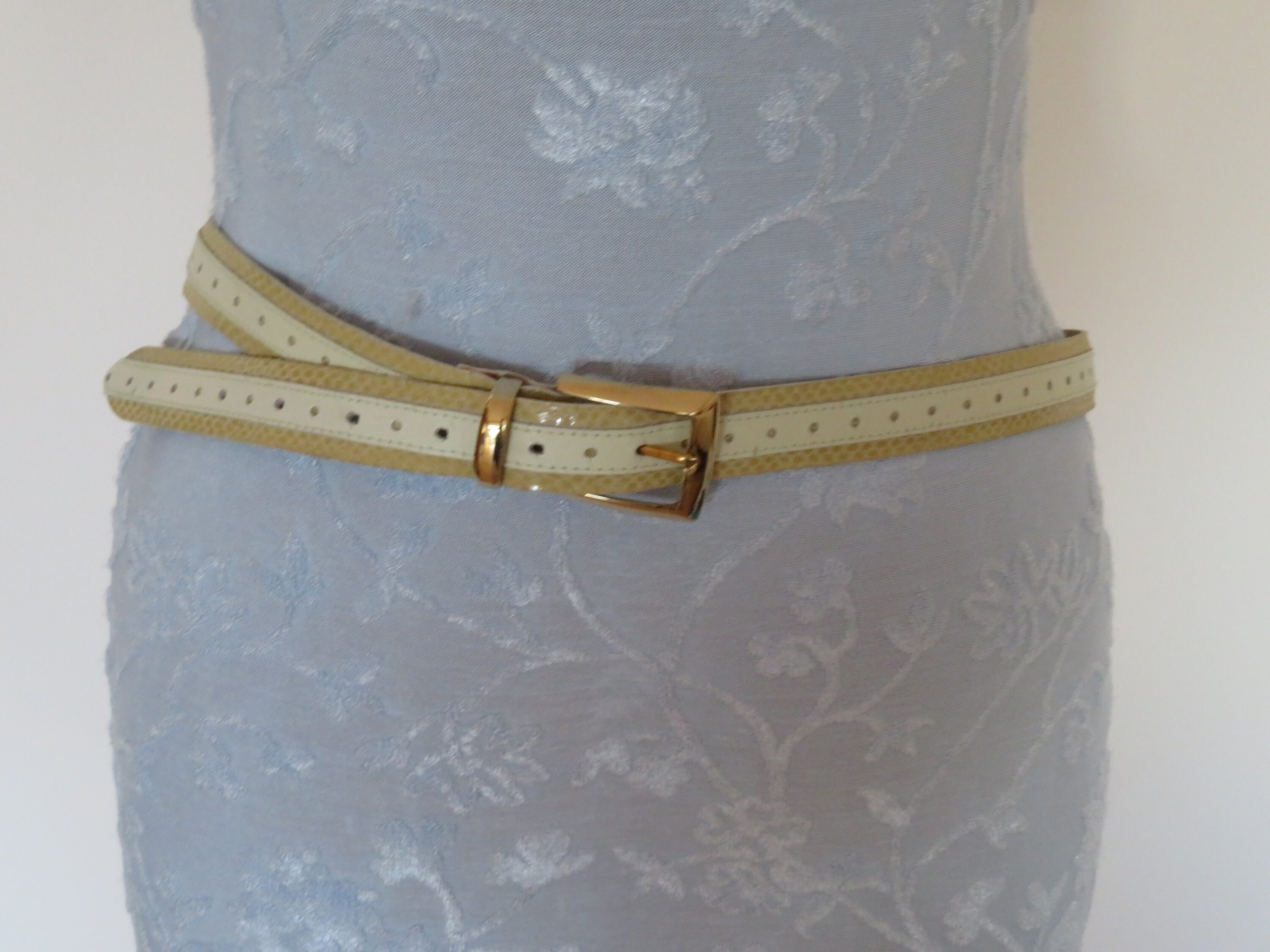 Vintage Cream Moc Croc and Ivory 1