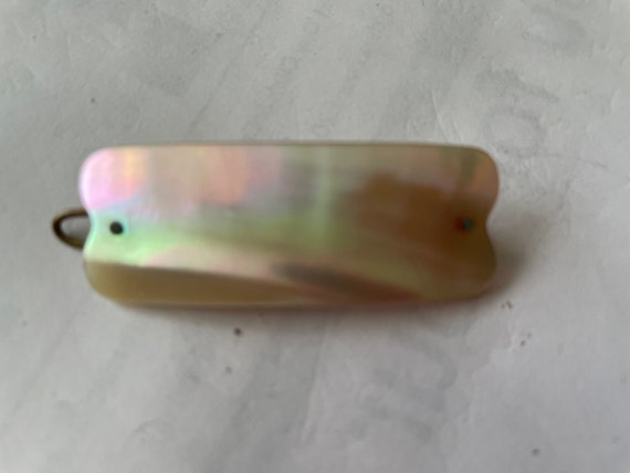 Vintage/Antique Mother of Pearl Rectangular/Bar H… - image 1