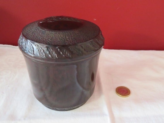 Vintage Brown Bakelite Tobacco Jar - 1930's - British Made - Please Read  Condition Report