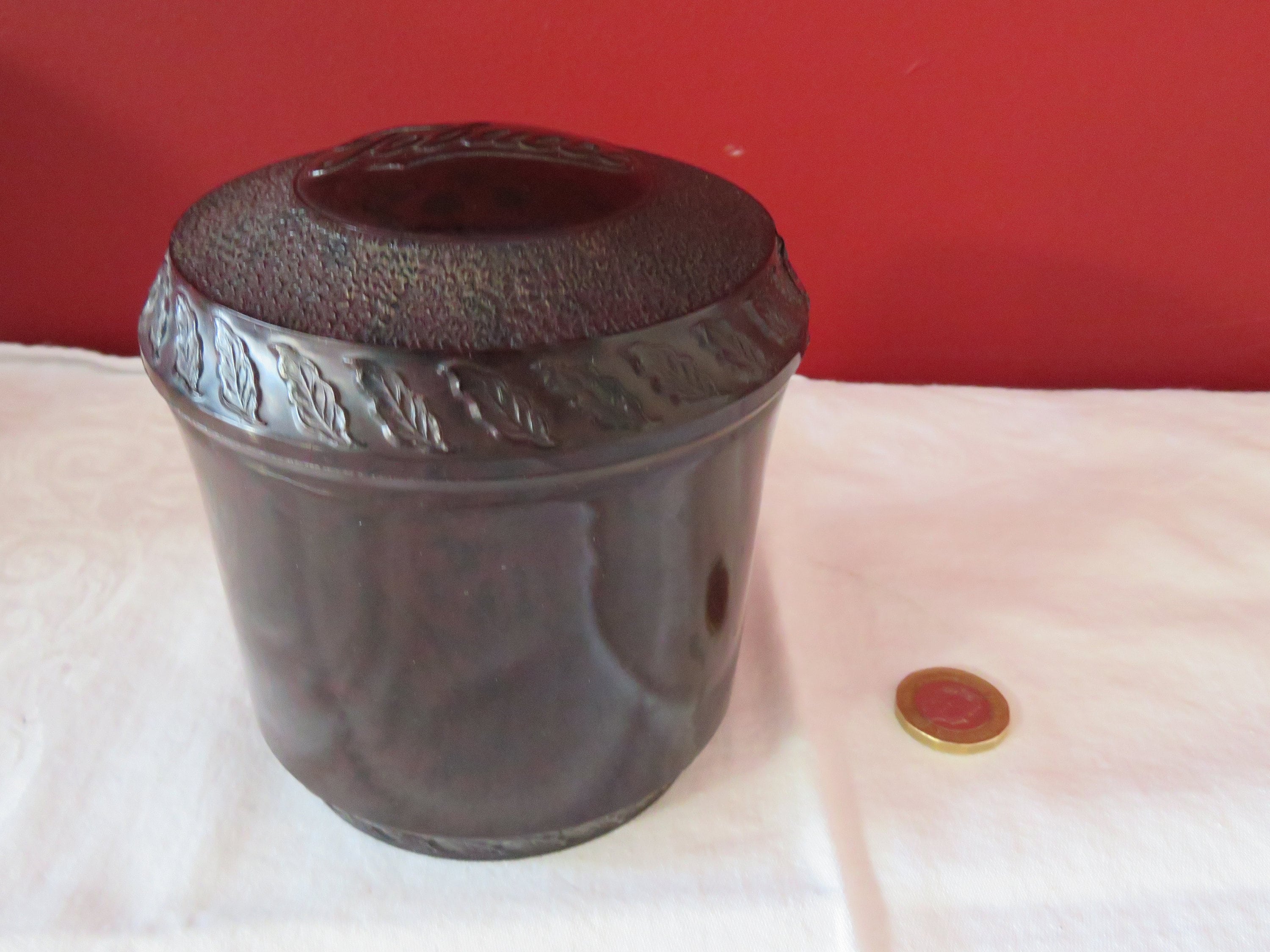 Vintage Brown Bakelite Tobacco Jar - 1930's - British Made - Please Read  Condition Report
