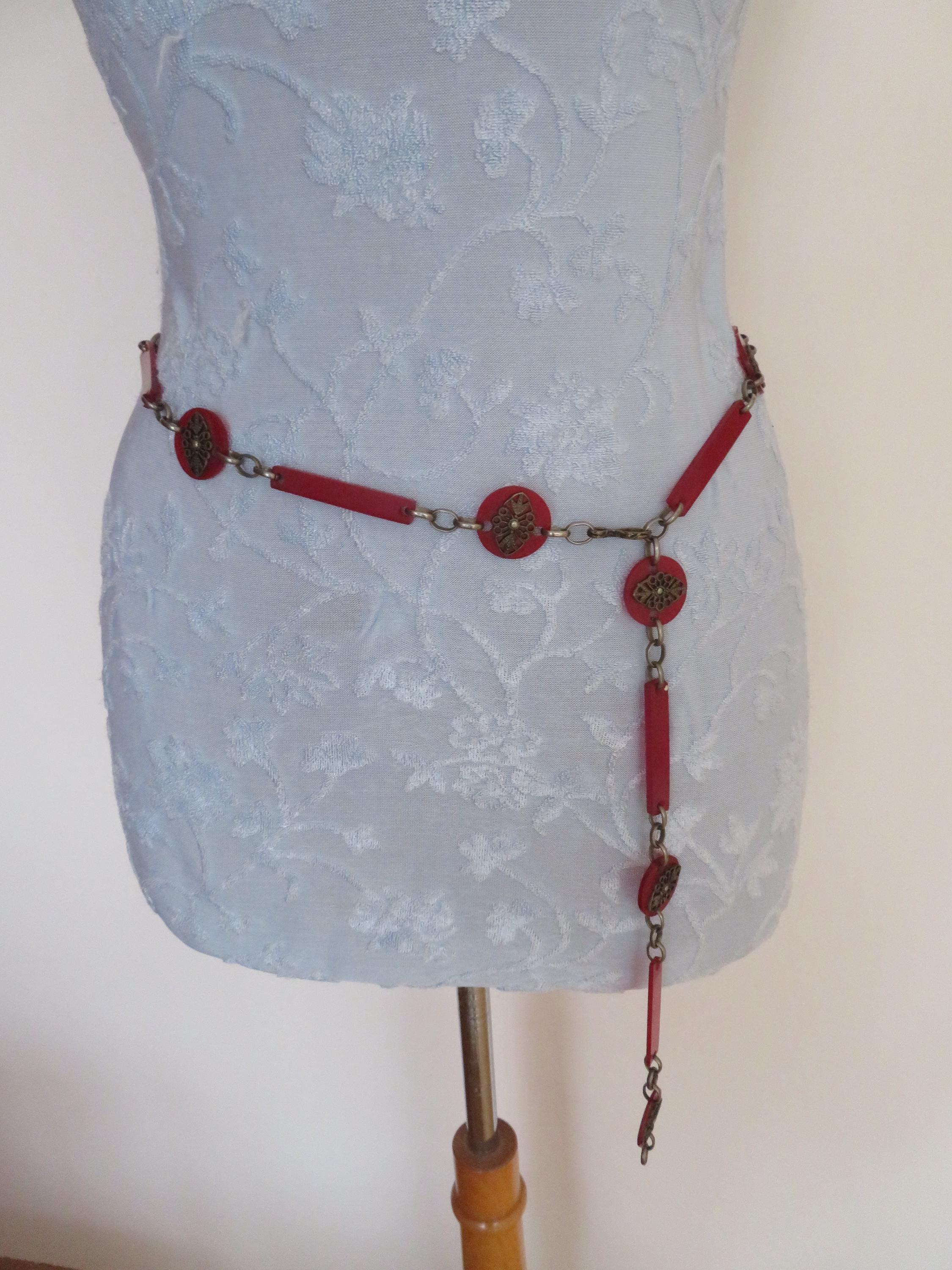Red Disc Belt - Etsy